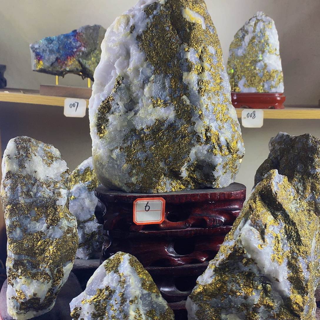 石材6号原矿石带底座