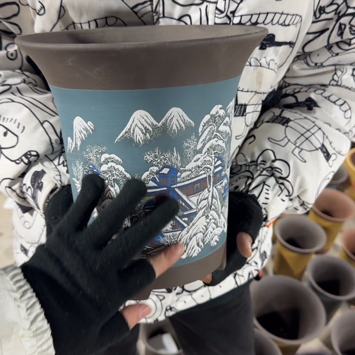 紫砂花盆紫砂花盆口径23/25