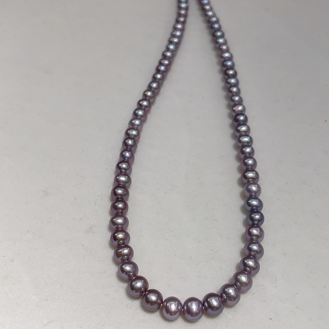 睿***-颈饰银S925镶嵌淡水珍珠