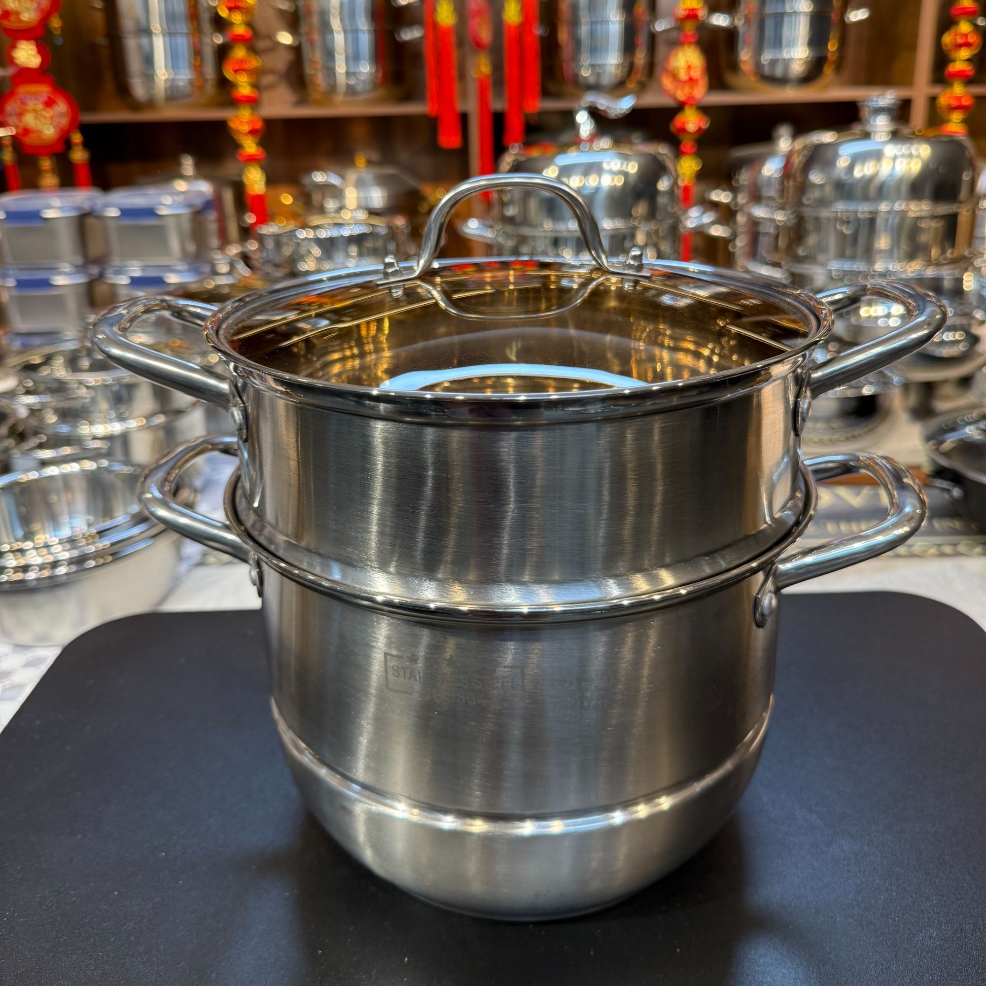 BH/多用26CM三层蒸锅不锈钢汤锅优质蒸锅蒸包子蒸鱼蒸菜蒸笼加厚