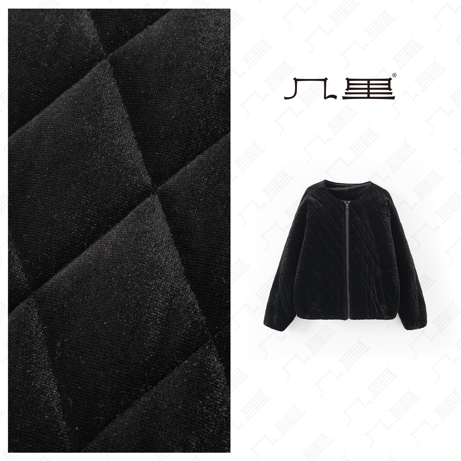 几里与麻【冰糖雪梨】纯色休闲气质棉服 衣长57 胸围127 1120344