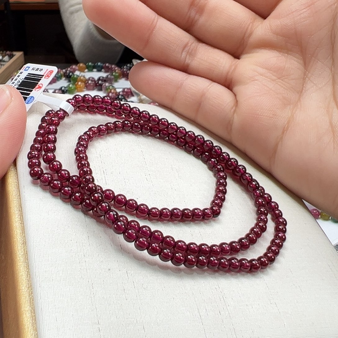 未镶嵌手串石榴石3.5mmmmmm