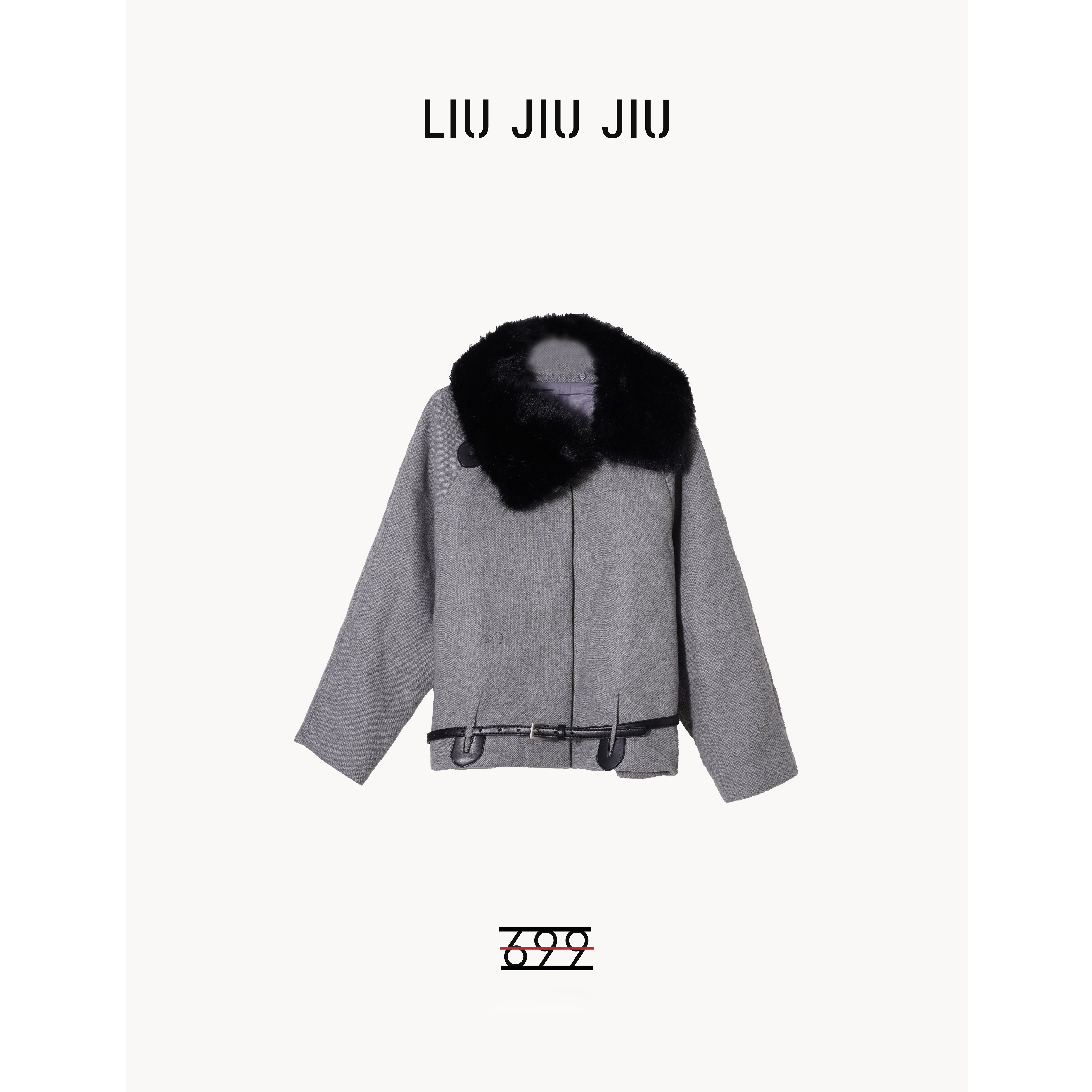 LIUJIUJIU 高端老钱风设计感羊毛夹棉收腰百搭时尚短外套WT5557L