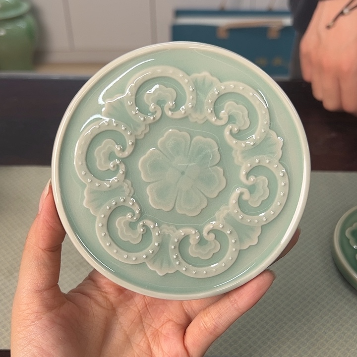 龙泉云间青瓷小米茶器