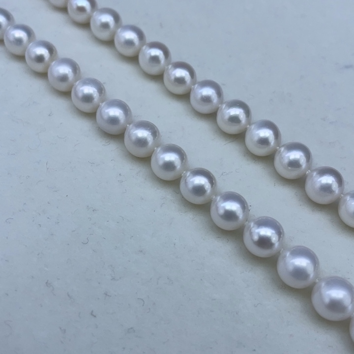 淡水珍珠颈饰银S925镶嵌➕7.8高品极光冷白