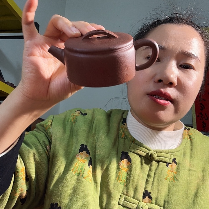 茶壶紫砂紫泥汉瓦150cc