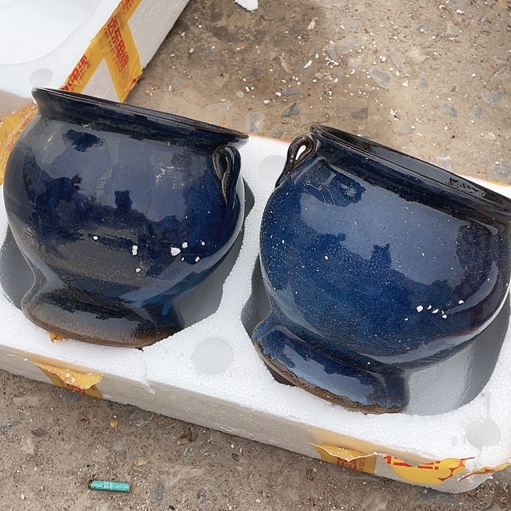 无铅玻璃宜兴紫砂花盆