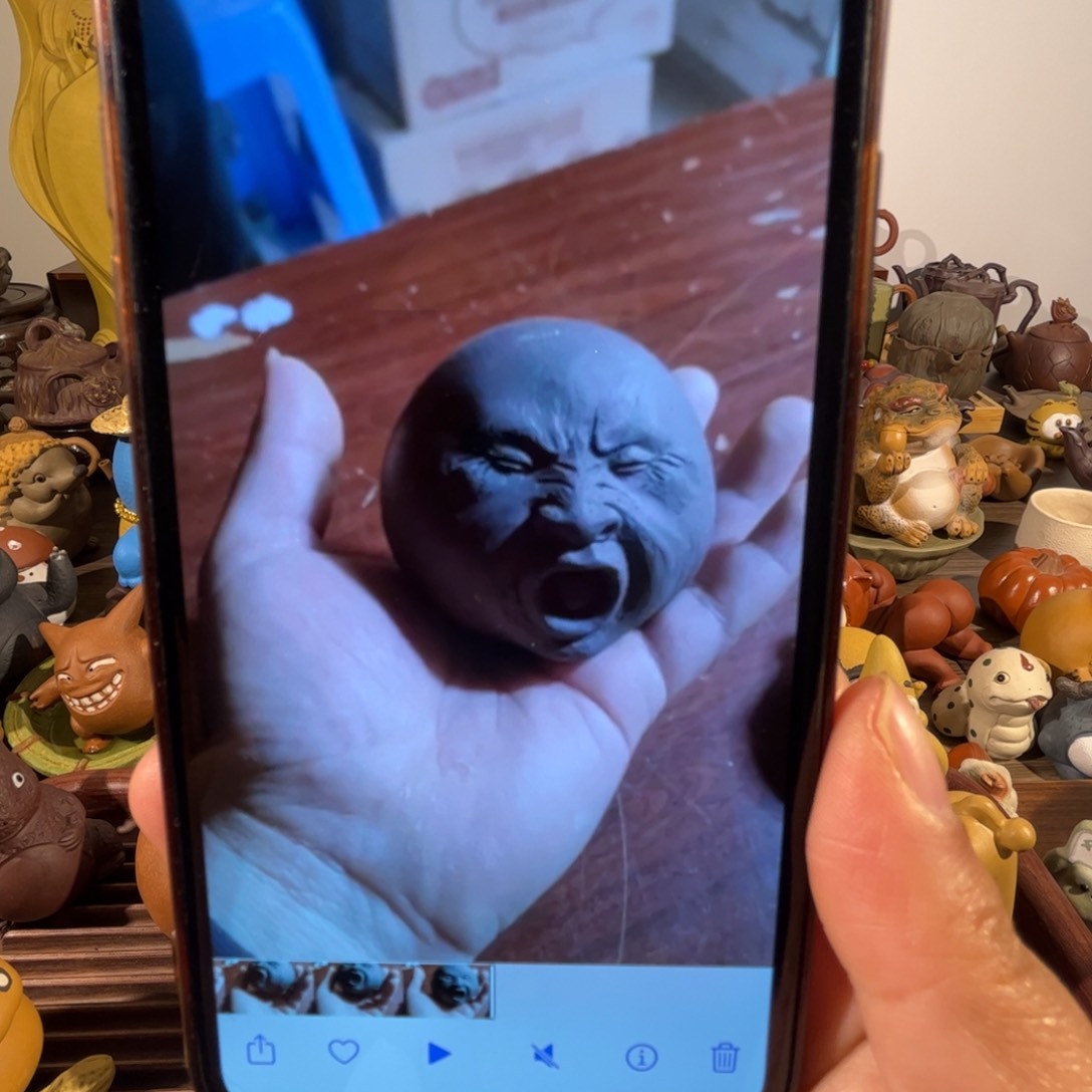 紫砂茶壶美**姐纯手工制作过程就是