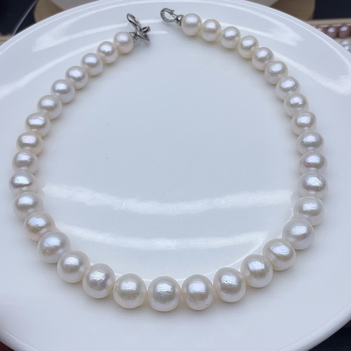 银S925镶嵌淡水珍珠颈饰