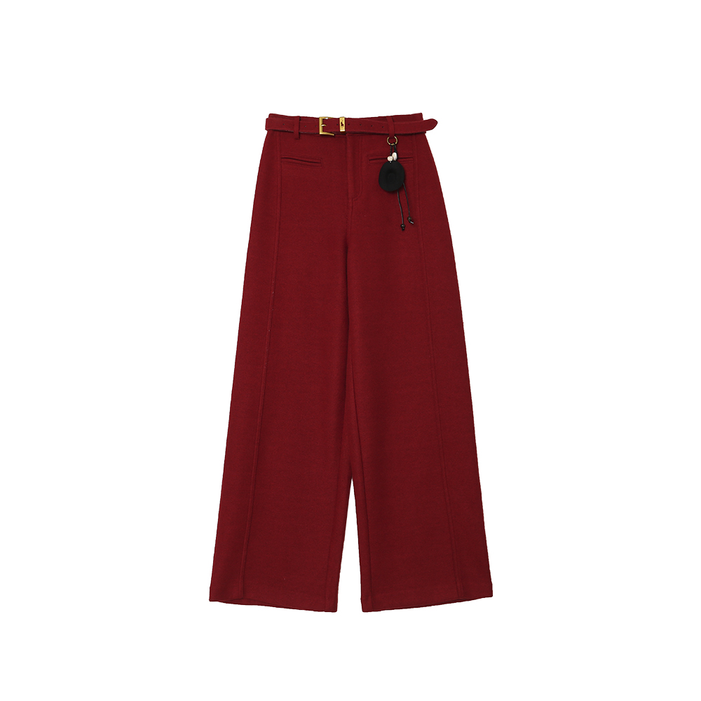 *78冬季厚暖神裤系列冬日焕新时髦弧度彩色直筒裤61076