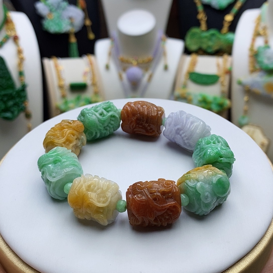 翡翠手链未镶嵌天然