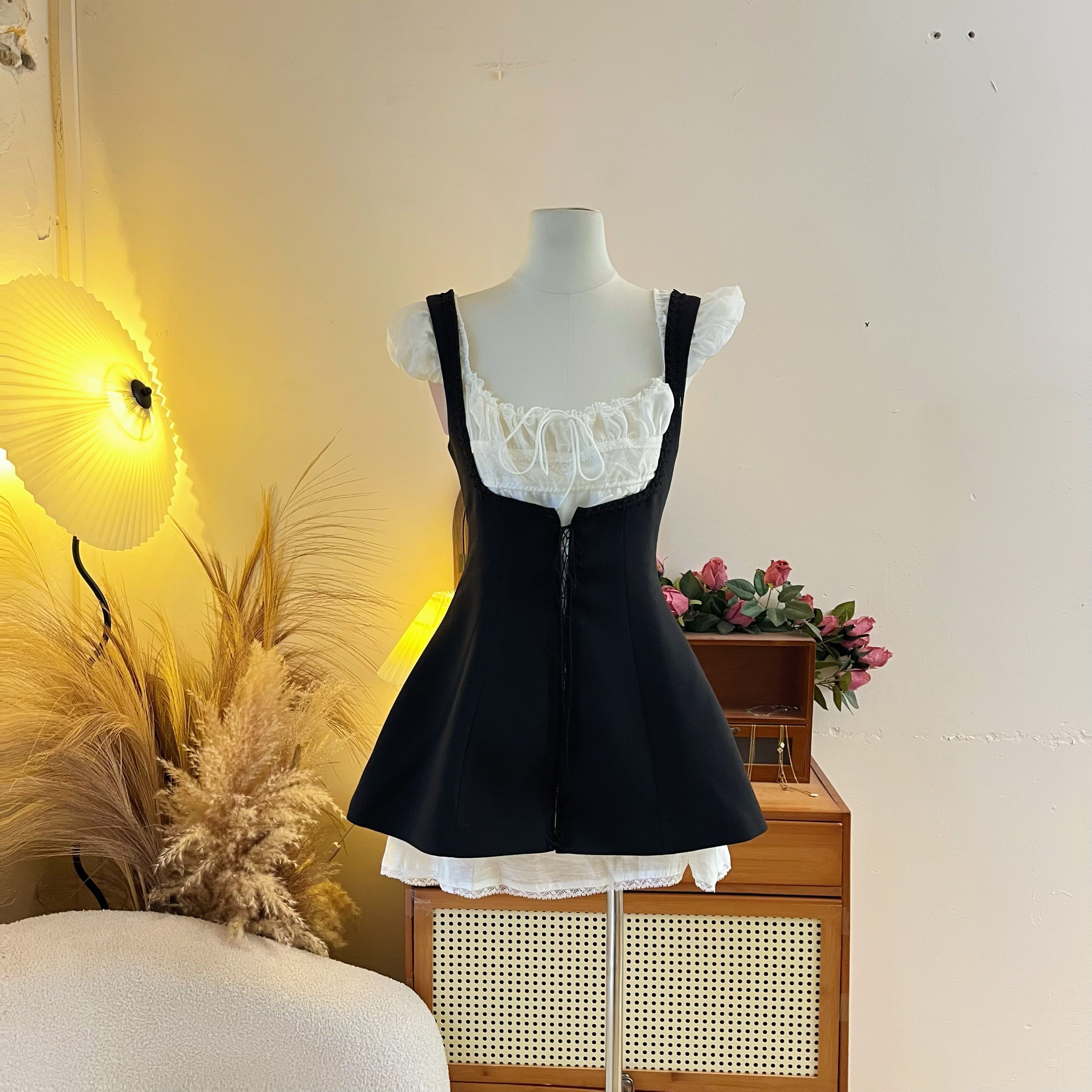 LHTE青青大码女装 奥利奥夏款甜美纯欲减龄真两件套套装T5755