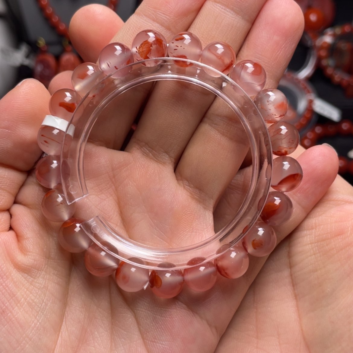 【闪购商品】未镶嵌9mm飘花手串南红玛瑙