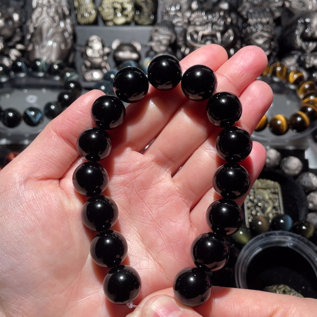 黑曜岩手串未镶嵌章****计