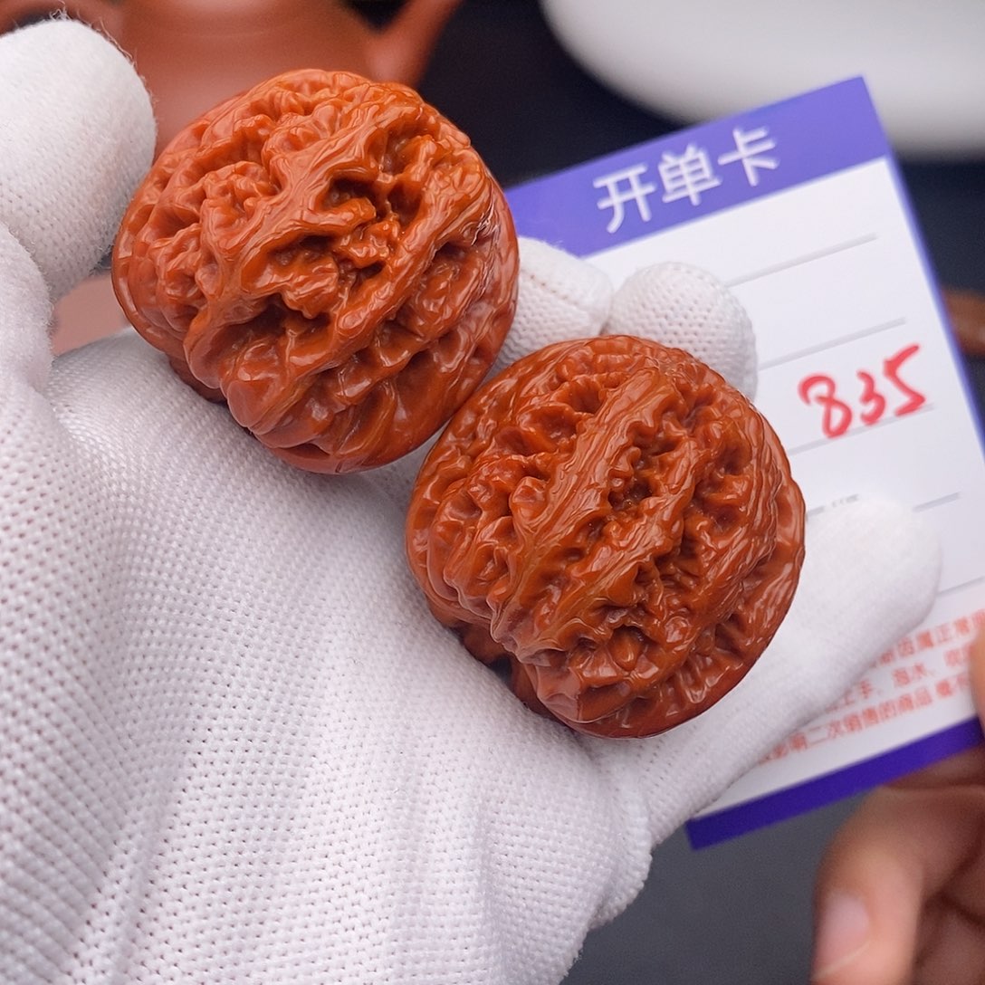 文玩核桃把件40粗筋835