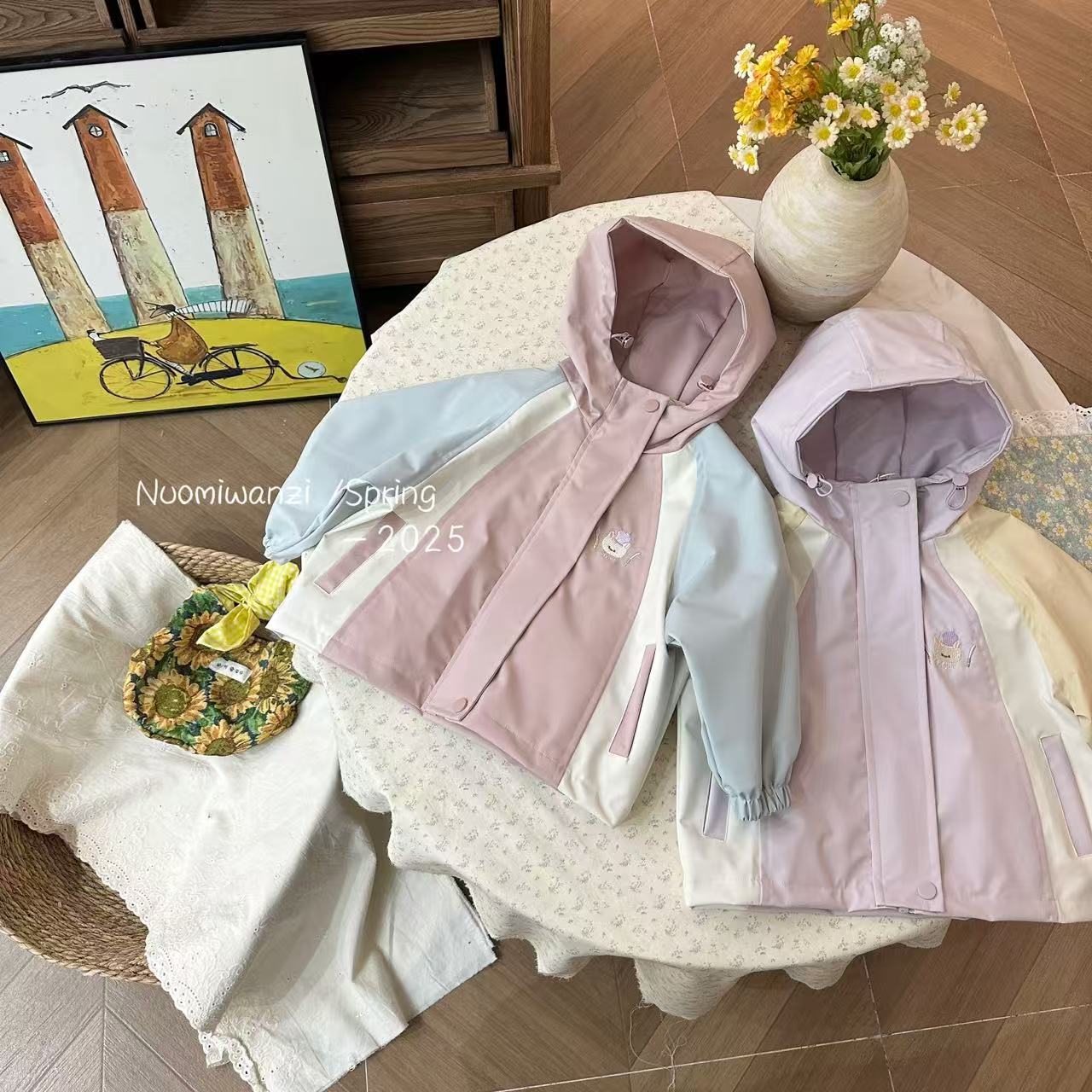 丸子十【等出货】儿童韩系撞色拼接休闲外套（春款）WZJ-（Q）-51011