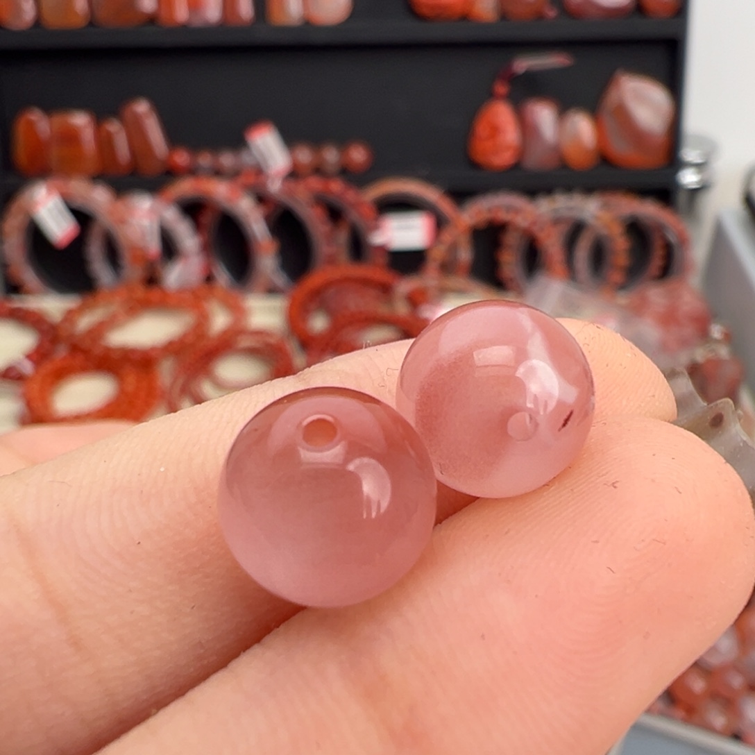 南红玛瑙未镶嵌颈饰圆珠