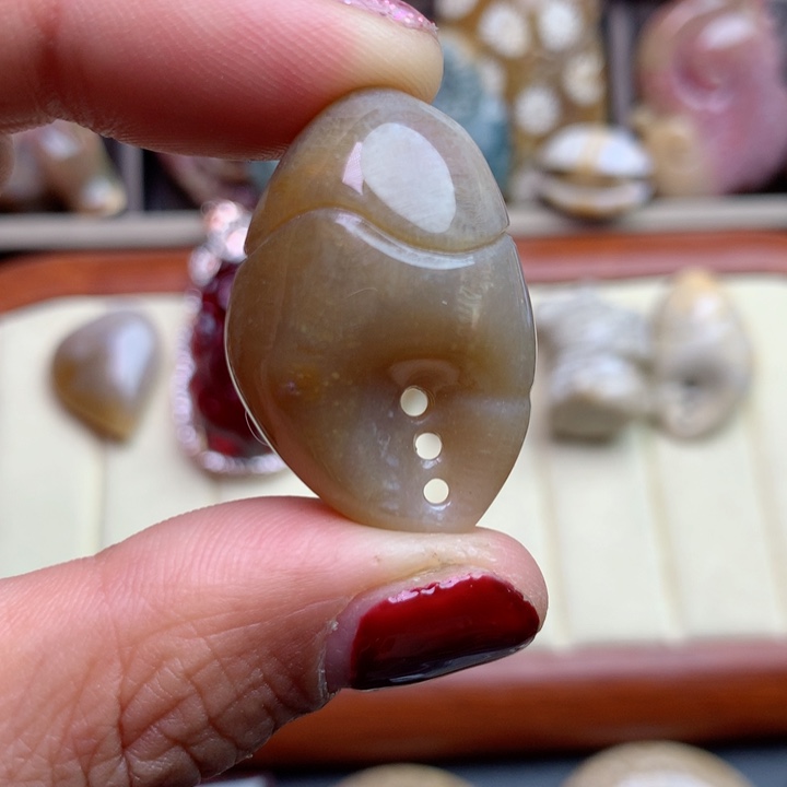 硅化珊瑚（珊瑚玉）颈饰未镶嵌