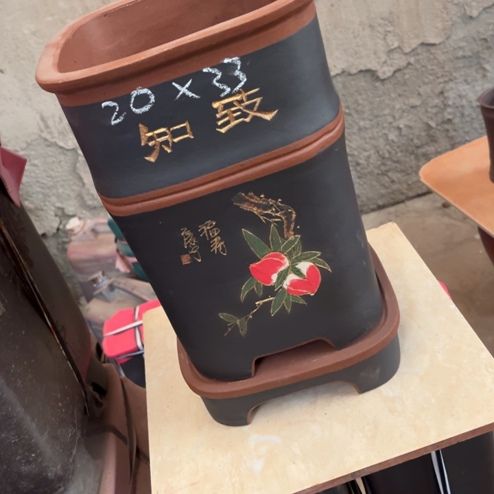 紫砂花盆紫砂花盆