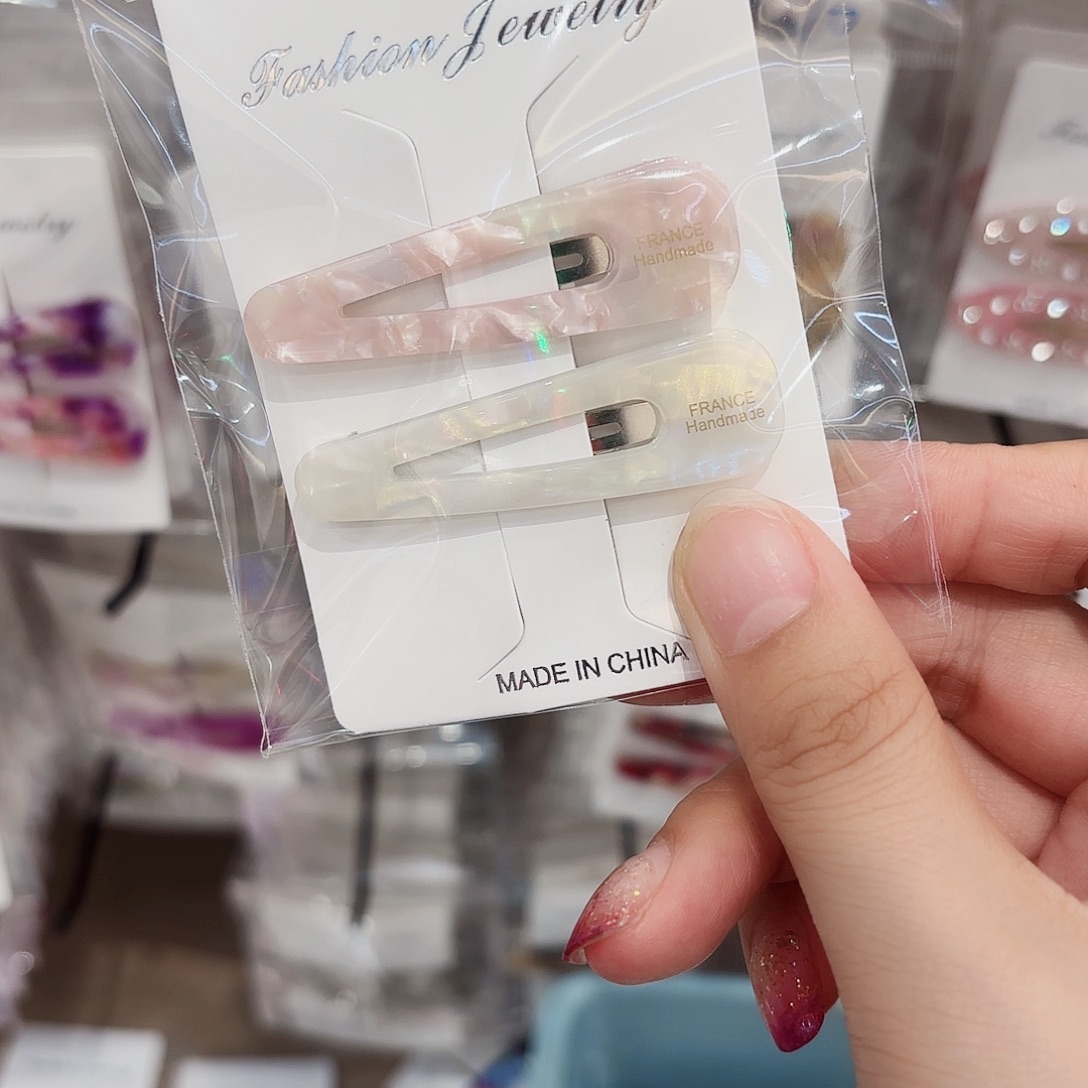 非金属发饰60号边夹一对