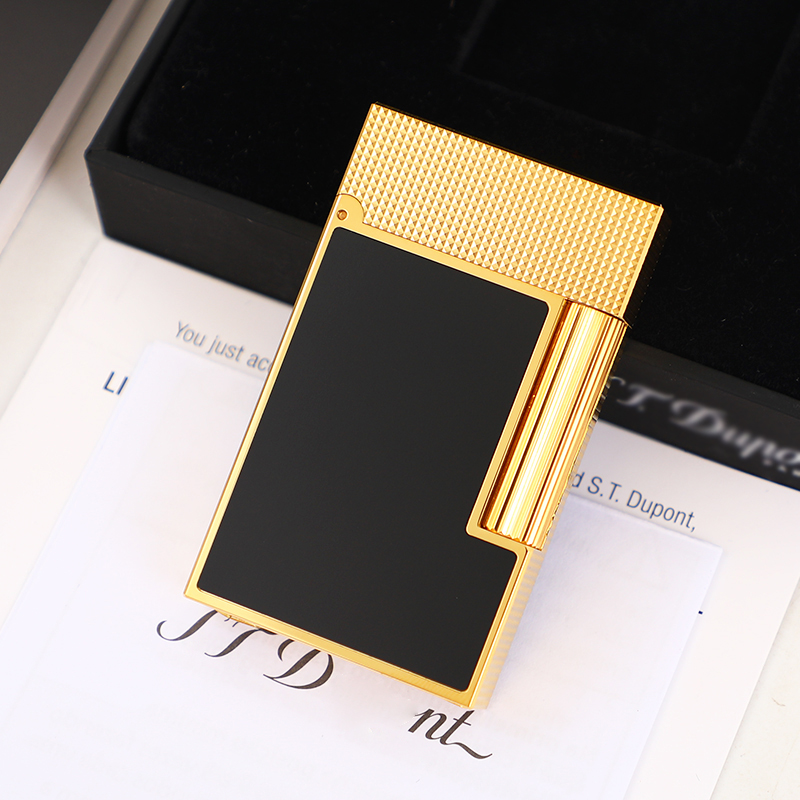 都家Cling朗声钢音黑镀金男士高级送礼打火机C16601