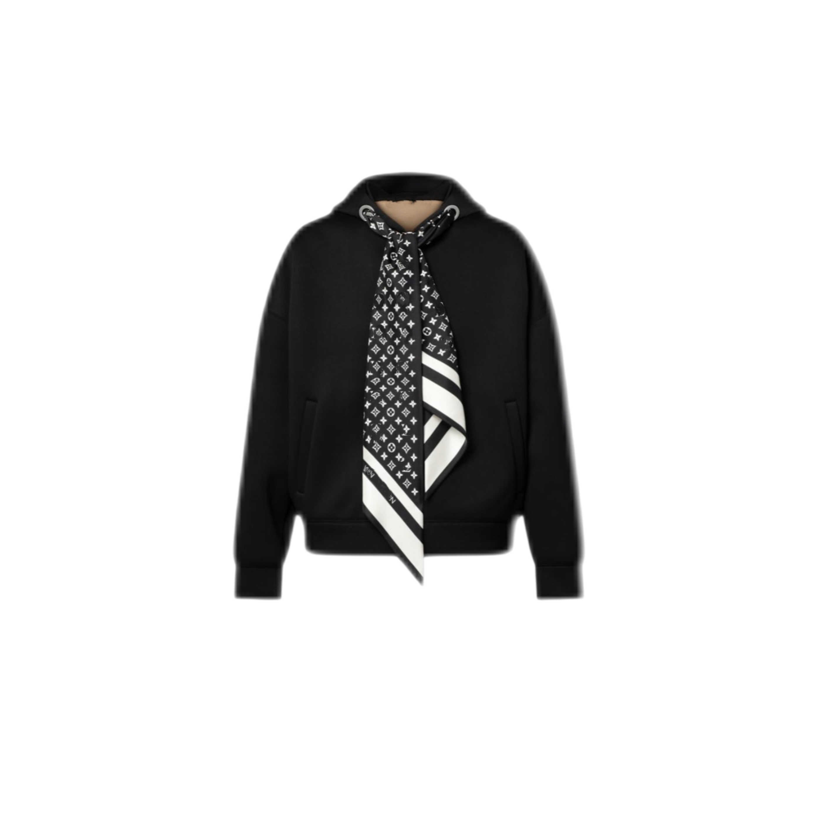 DL080丝巾针织拉链连帽外套