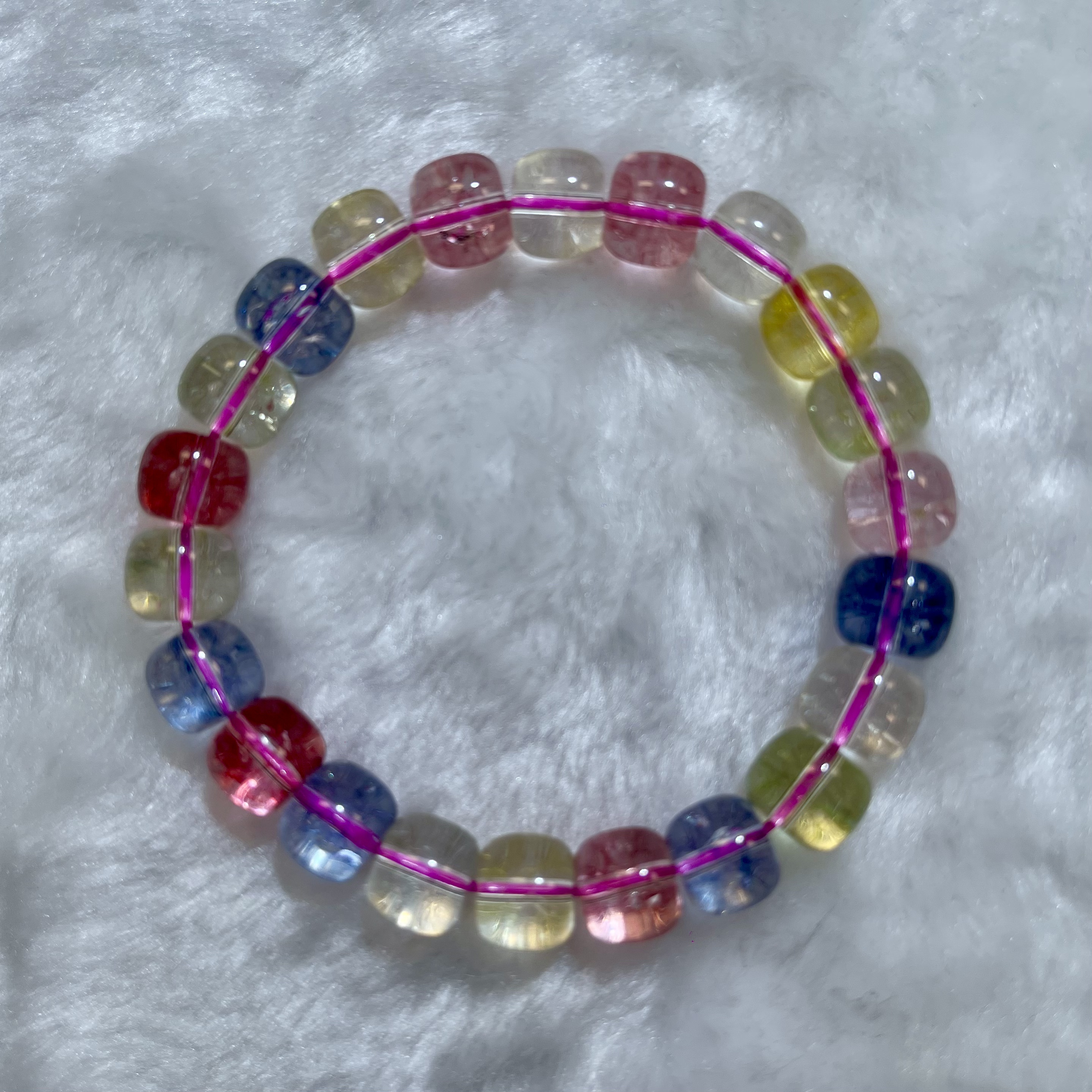 A28 小妮子专拍链接  彩虹老型桶珠手串 卡10