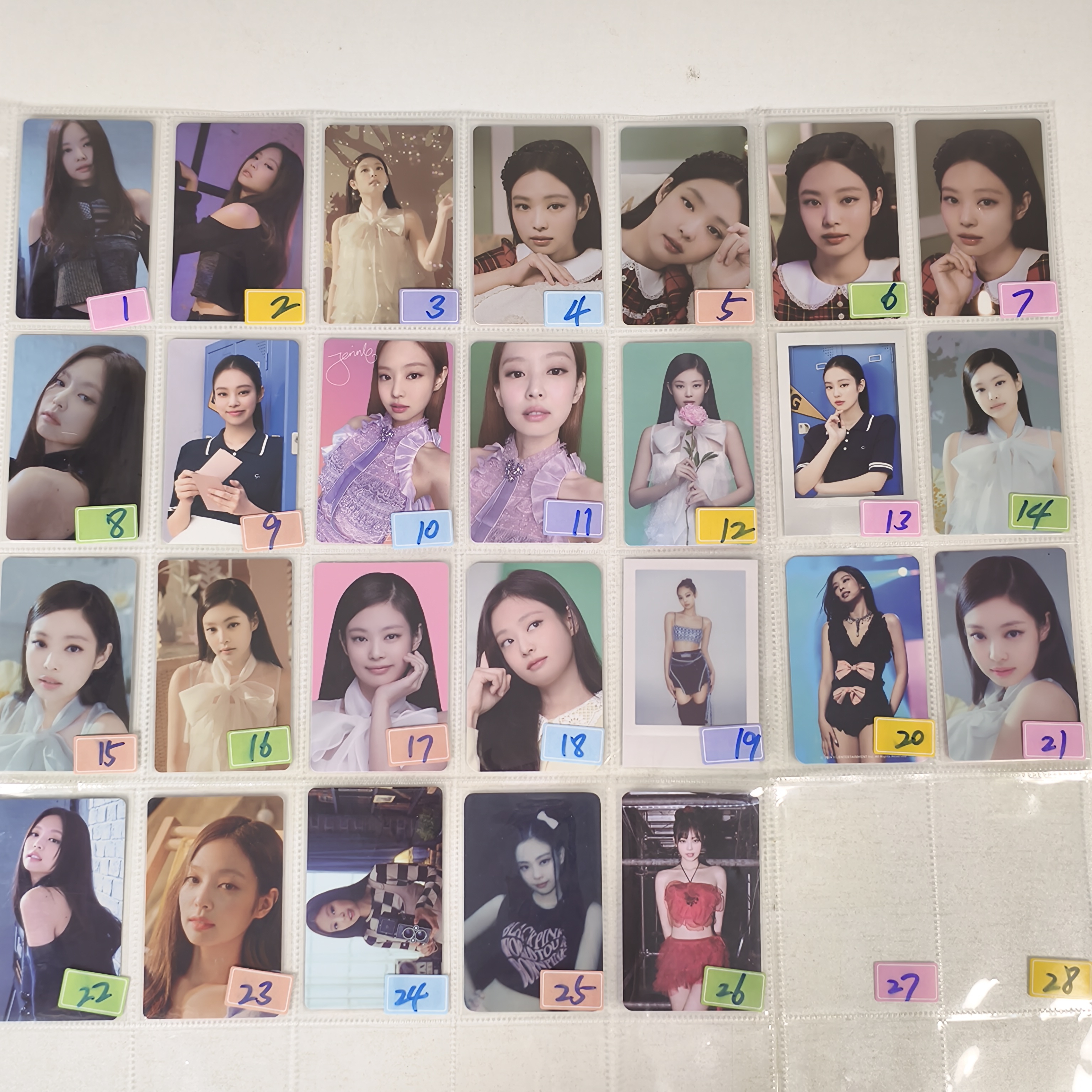 blackpink墨成员jennie金珍妮首尔场周圣诞台历周边特典小卡