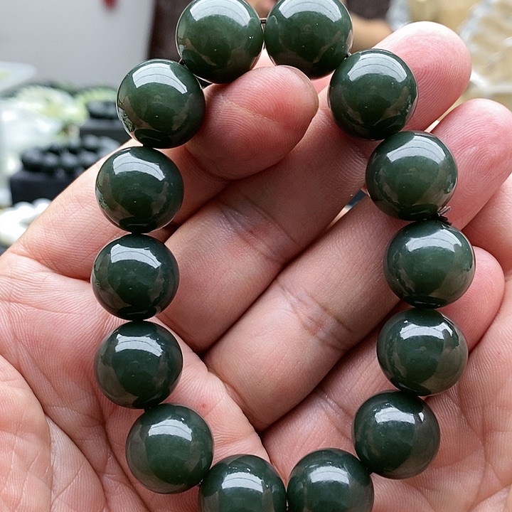 【闪购商品】未镶嵌手链和田玉16且末蓝