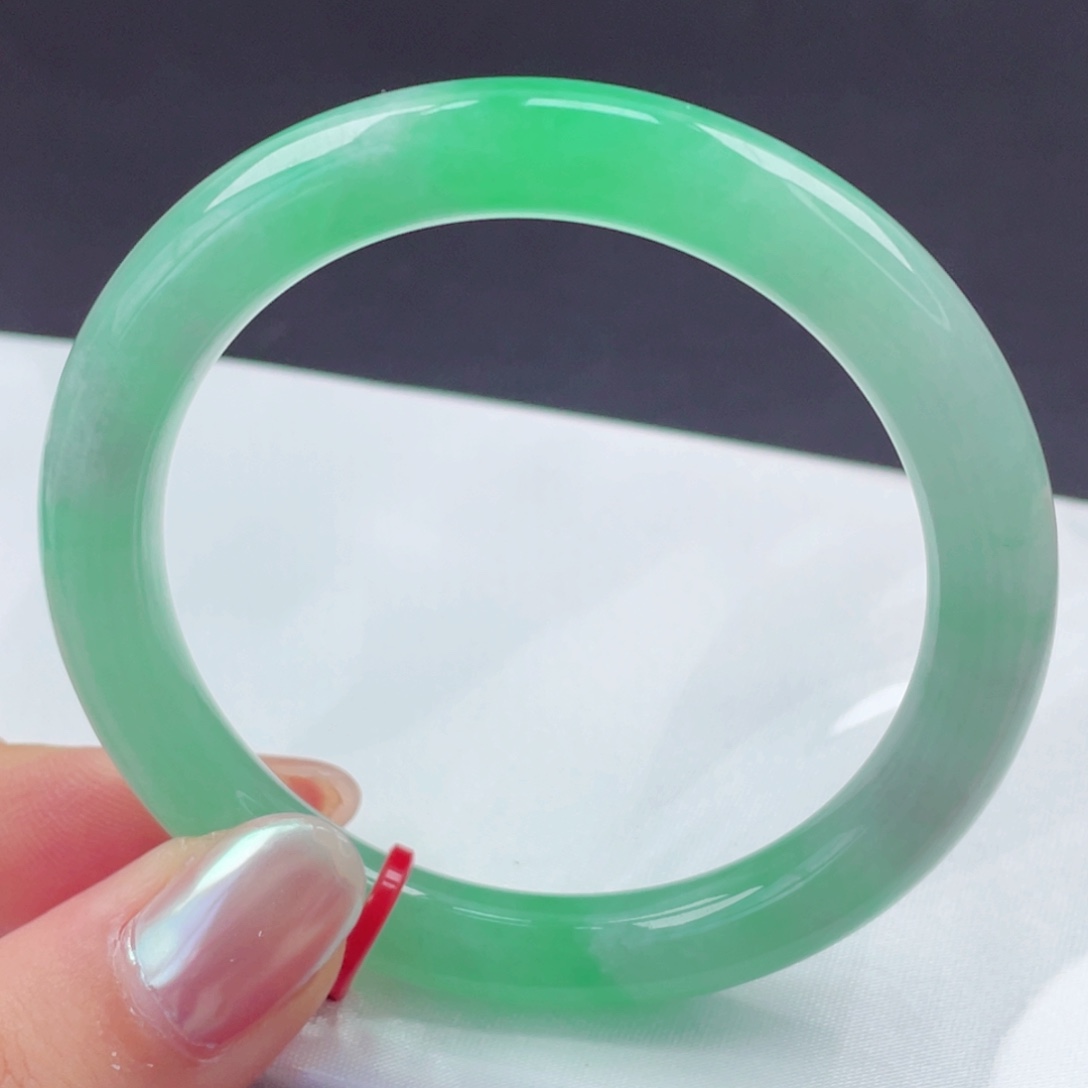 翡翠未镶嵌手镯51圆条