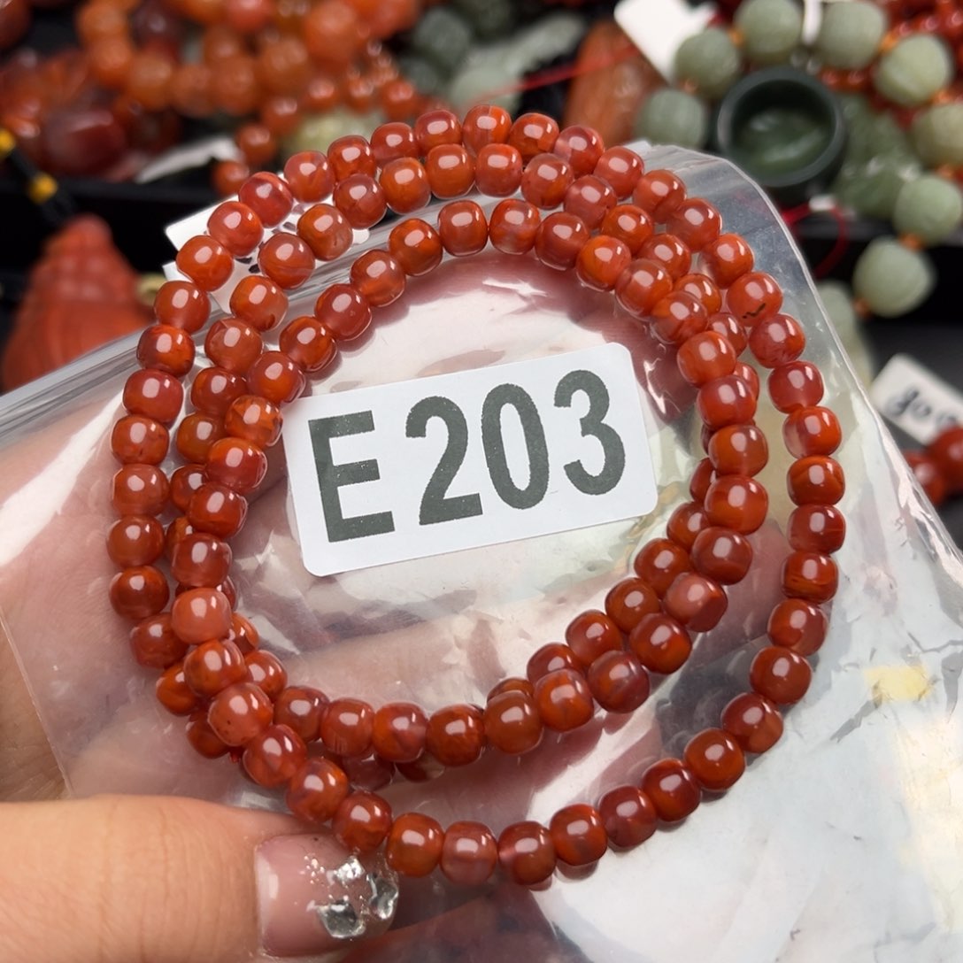 南红玛瑙珠宝奇石未镶嵌6*三圈