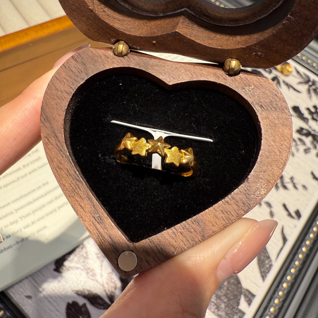 JA『满天星星戒指』5G黄金足金999 活口可调节