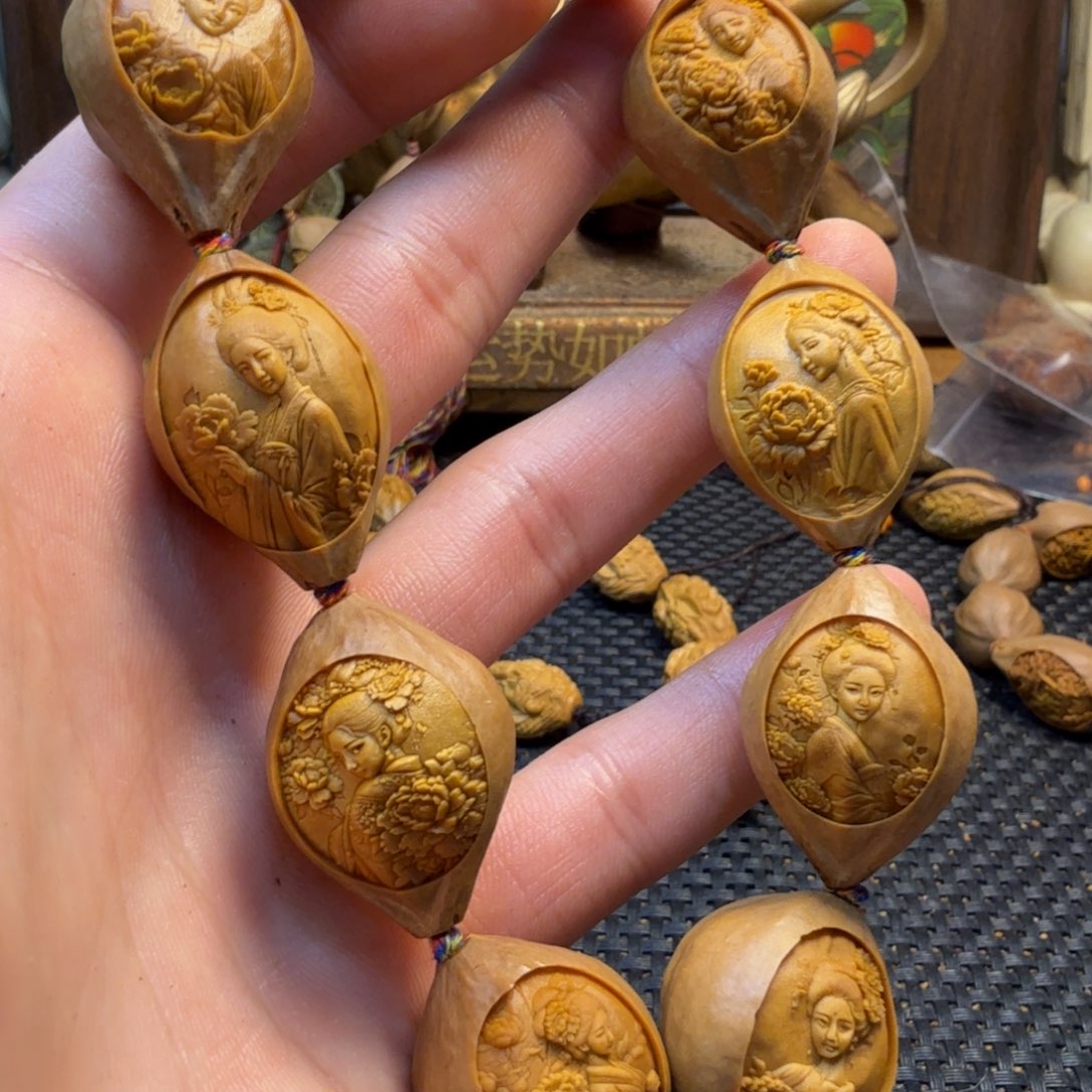 橄榄核手串/手链牡丹美女