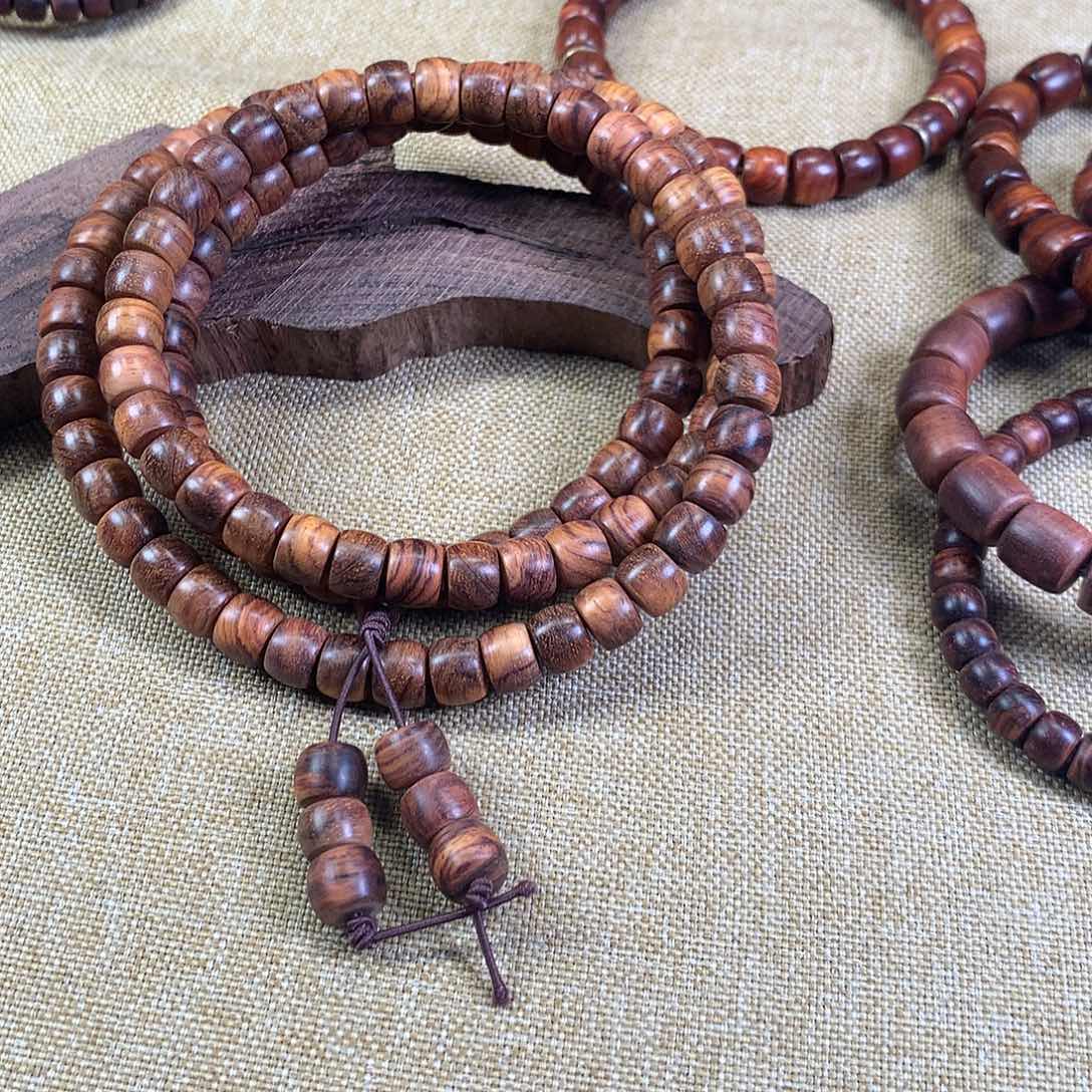 黄花梨/降香黄檀手串/手链海黄7*9*108无胶无腊