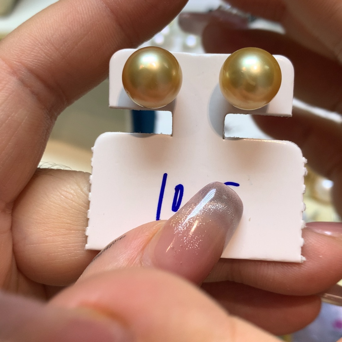 海水珍珠耳饰18K金镶嵌