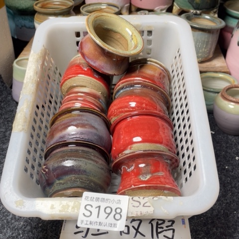 紫砂花盆微瑕198口径5厘米左右