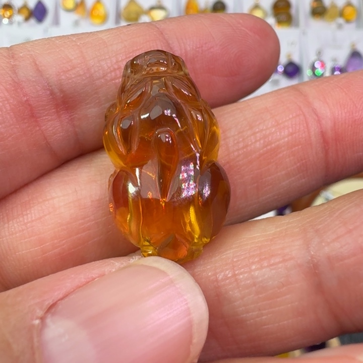 黄晶颈饰未镶嵌吊坠