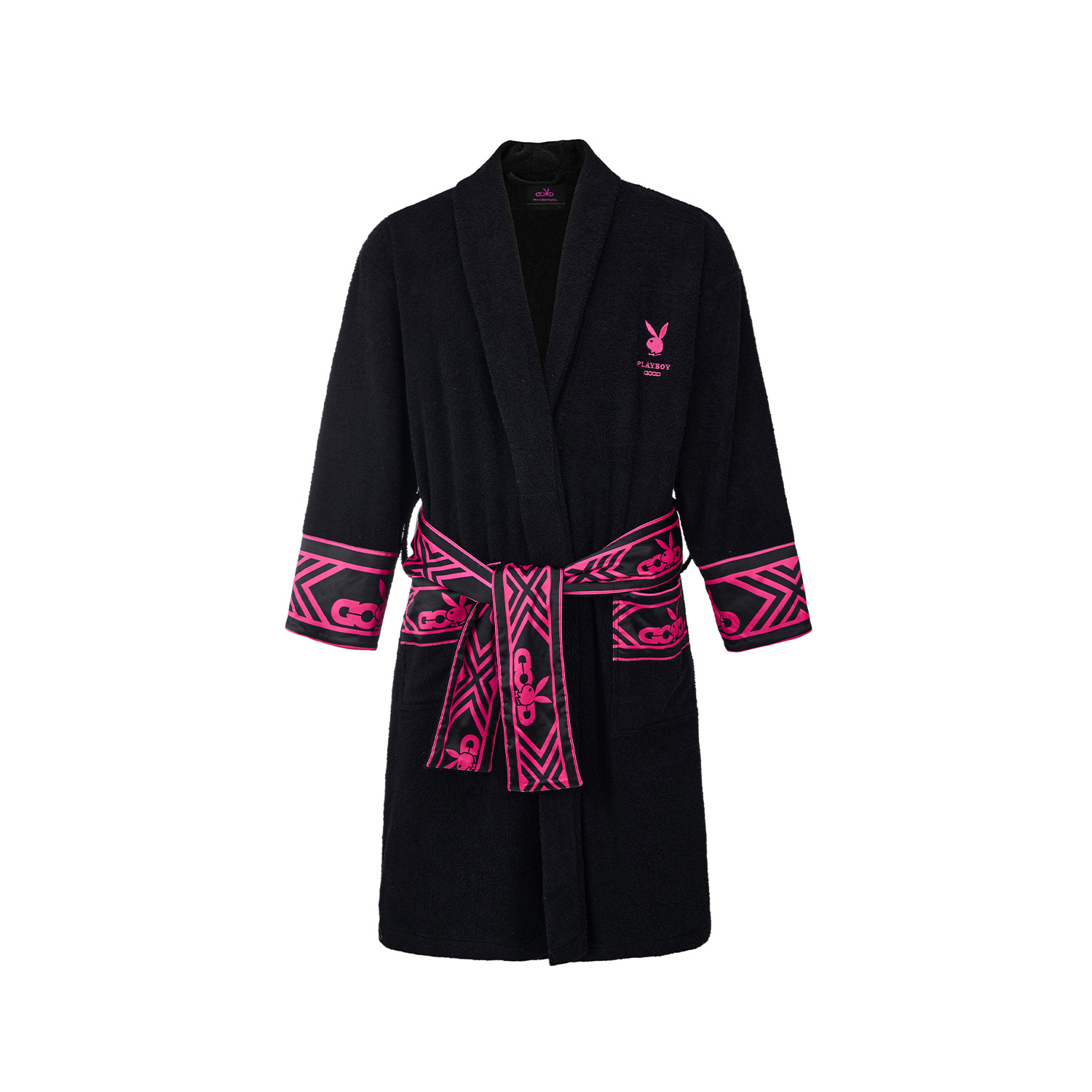 GB-GOODBRAND x PLAYBOY 2025FW 黑粉logo轻奢时尚睡袍 男女同款