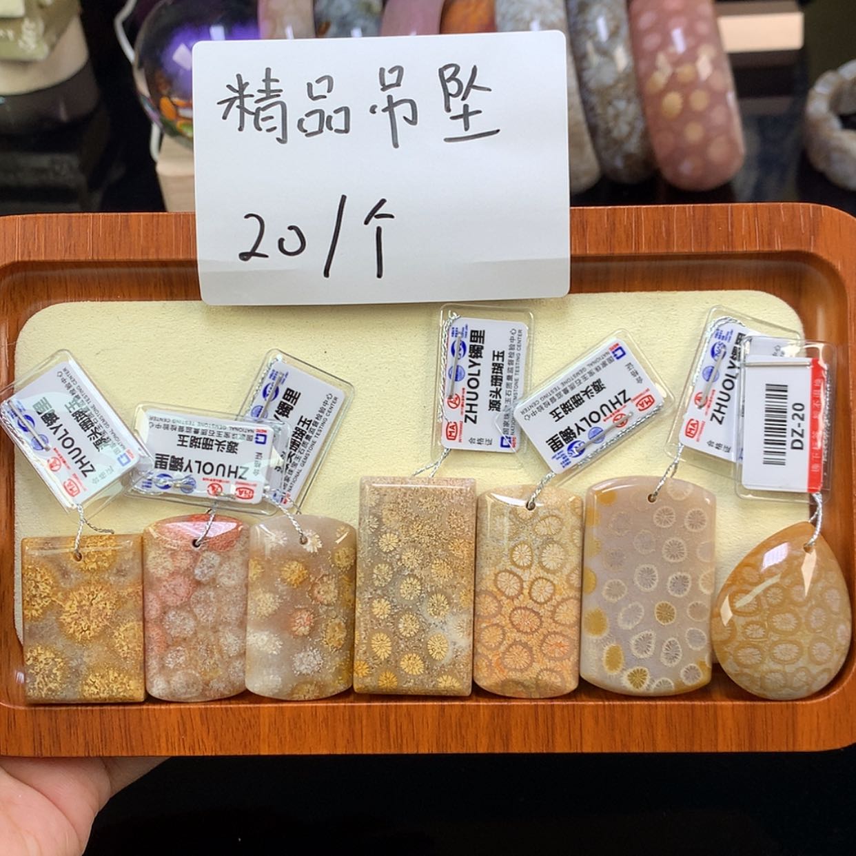 【闪购商品】颈饰未镶嵌硅化珊瑚（珊瑚玉）11号 20/个 可挑