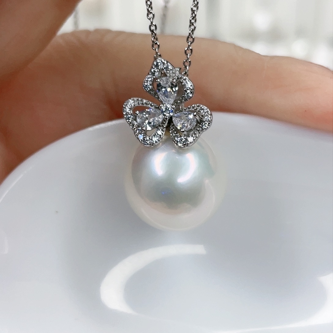 淡水珍珠颈饰银S925镶嵌