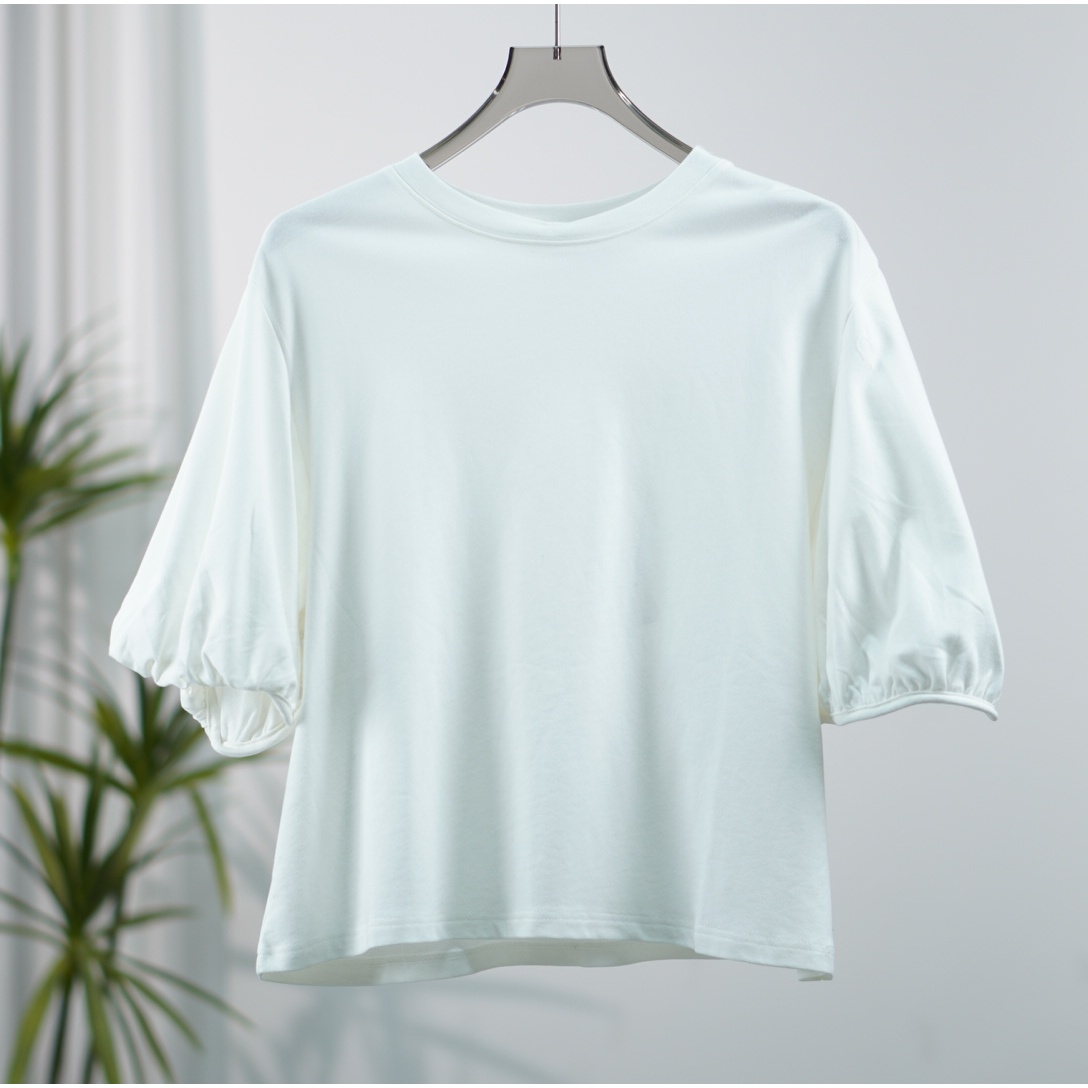 尚系列   E065-5  女装简约时尚短袖T恤白色S511R34