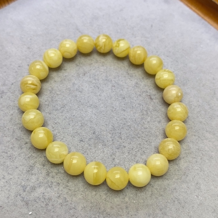 蜜蜡裸石未镶嵌手串
