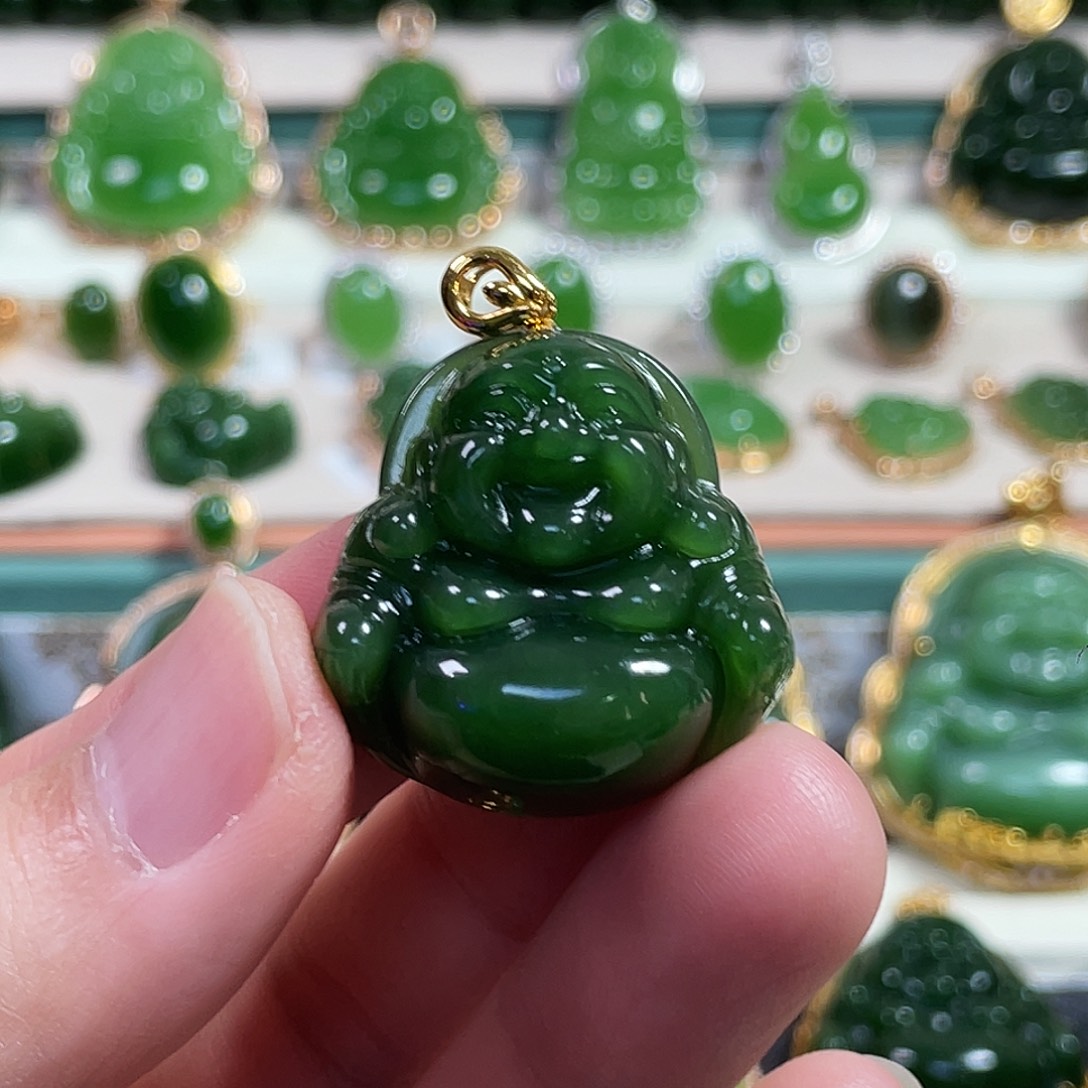 和田玉（碧玉）未镶嵌颈饰30mm