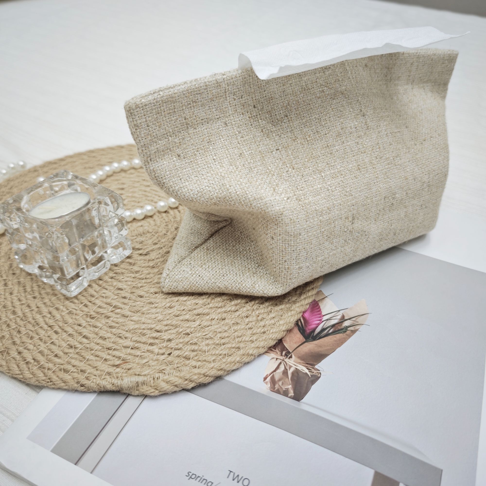 A307 汉麻抽纸袋便携收纳袋 17*24CM