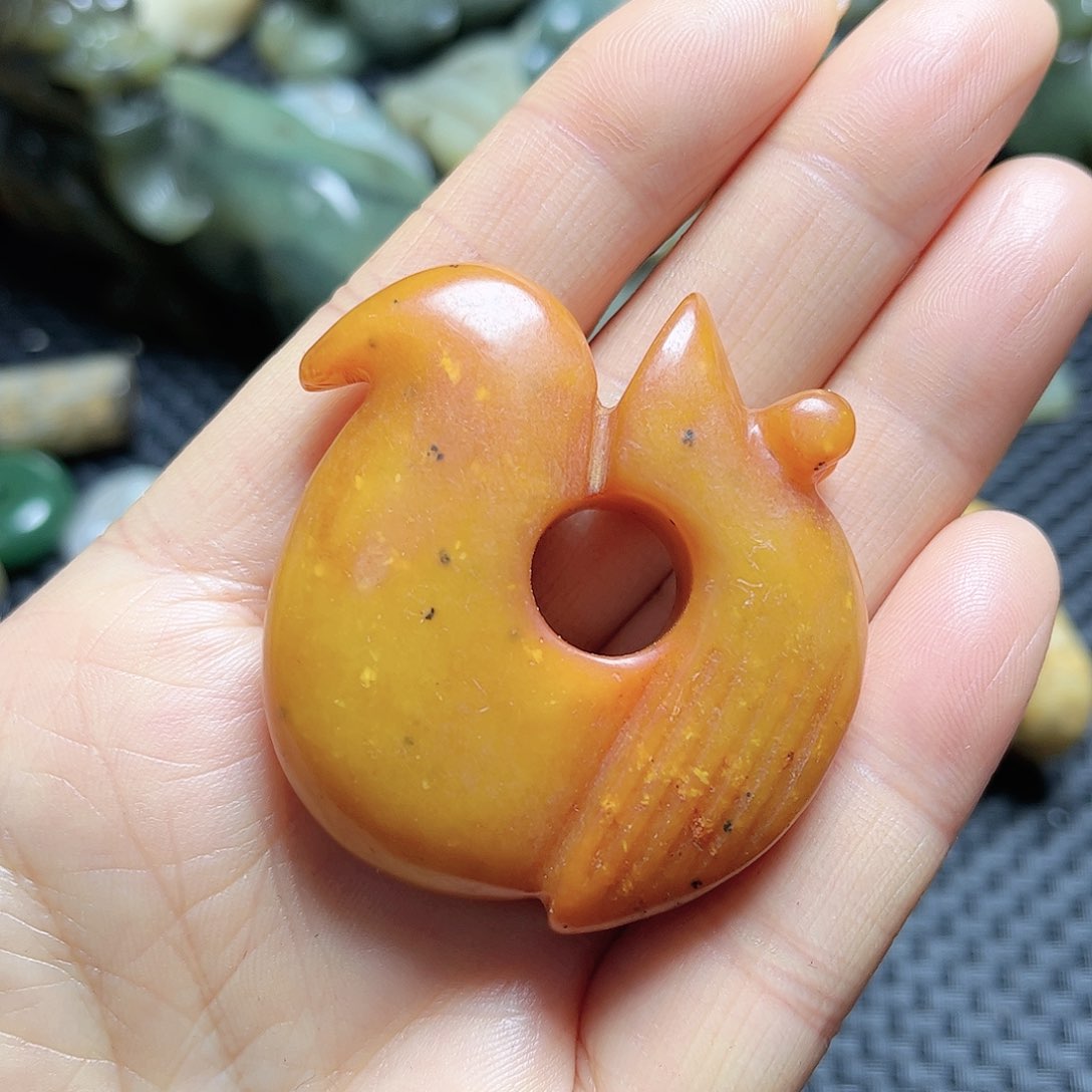 白玉菩提吊坠摆件