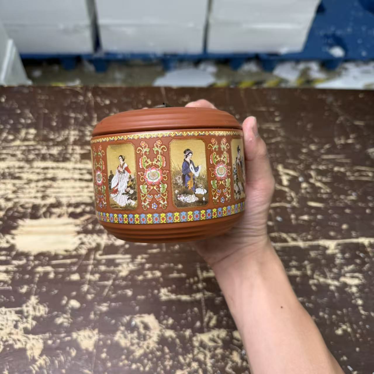 【闪购商品】四大美人茶叶罐手工家用5