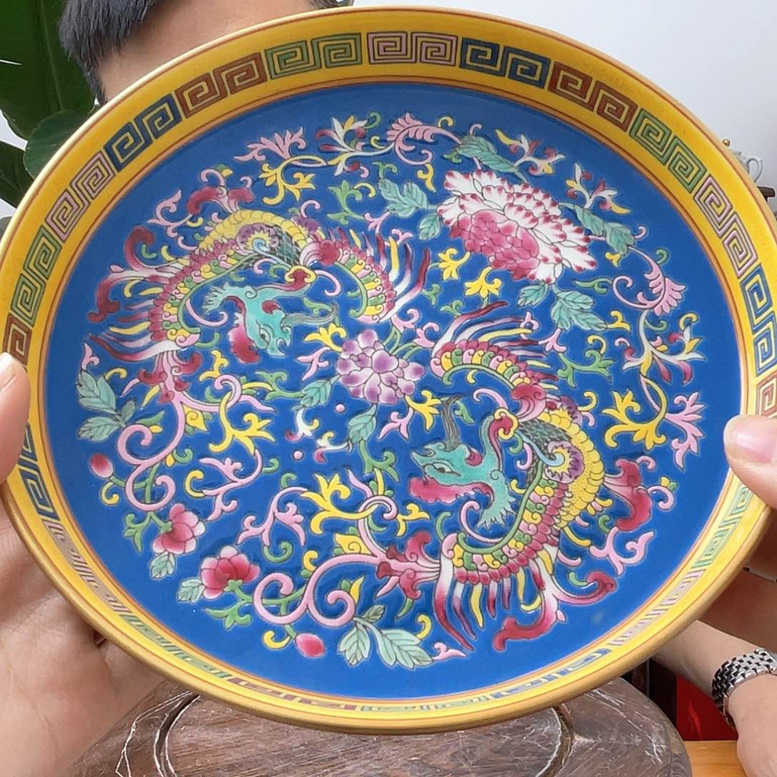 景德镇陶瓷珐琅彩壶承