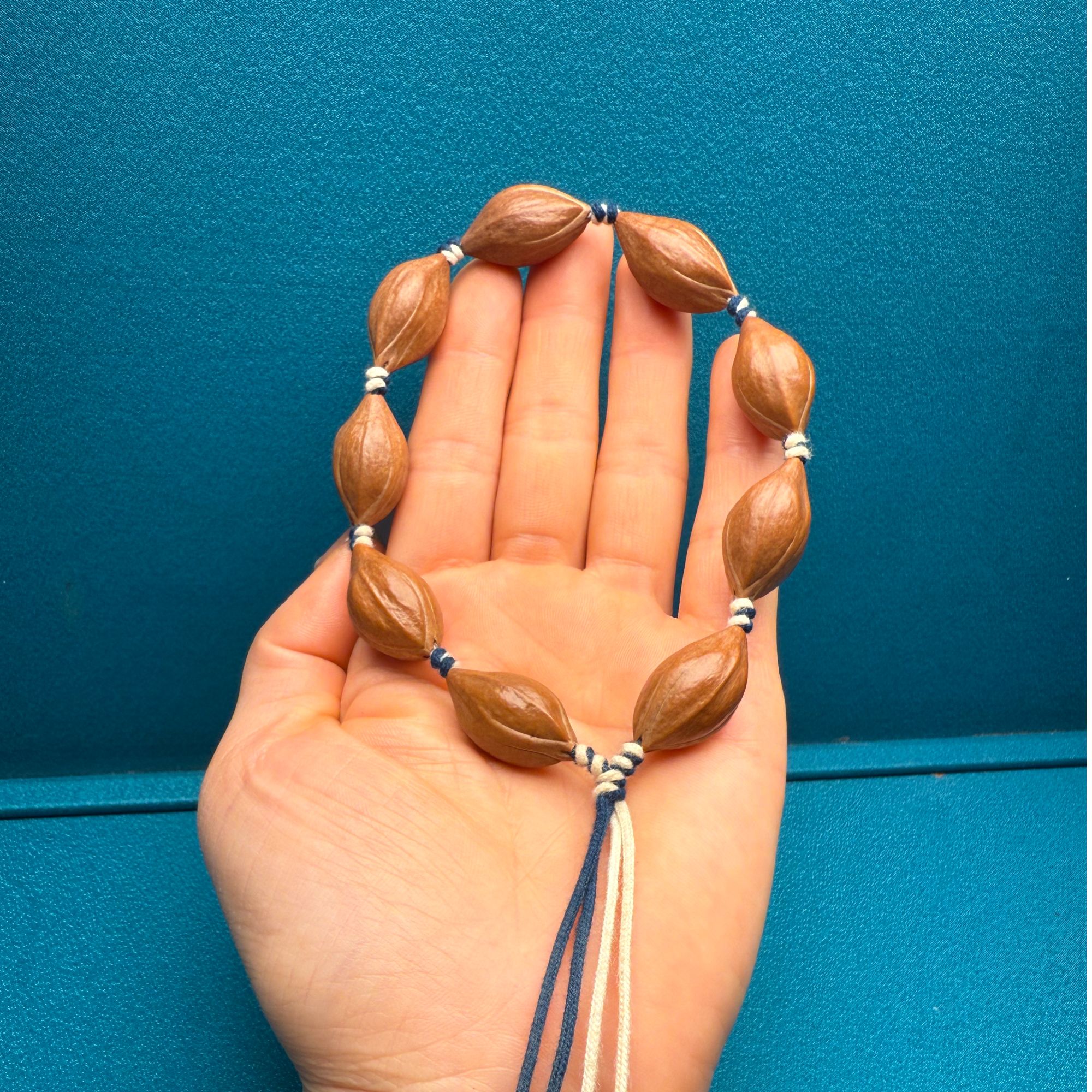 雨辰核雕出品小尺寸老油核素串橄榄核男女款手链手持