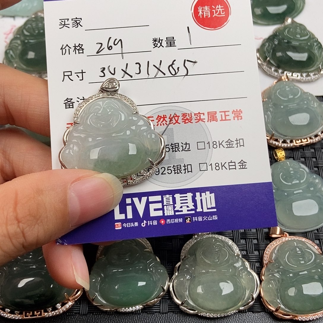 翡翠银S925镶嵌颈饰