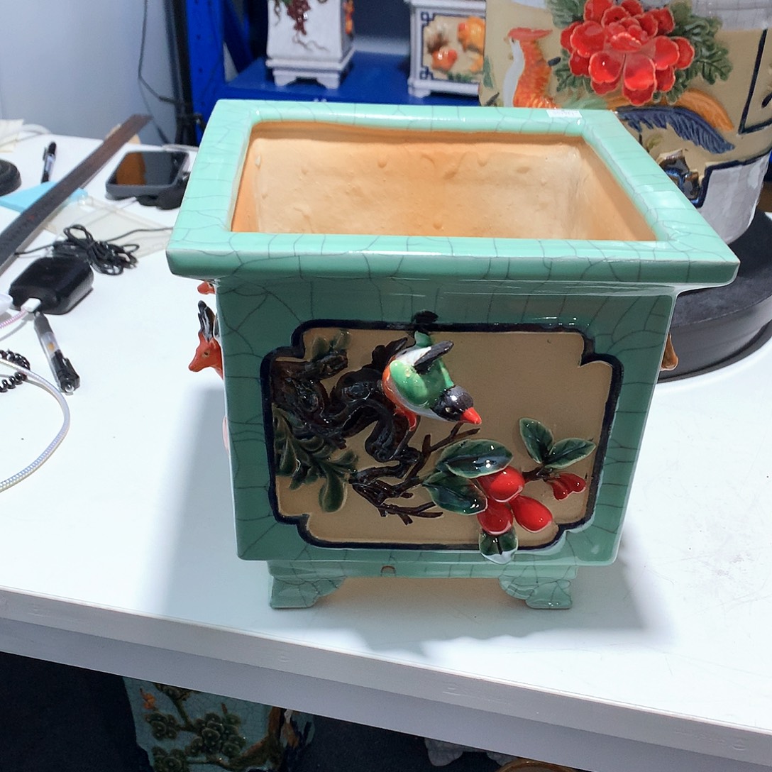 广***6高温粗陶石湾花盆